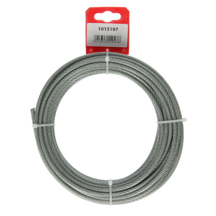 Chargez l'image dans la visionneuse de la galerie, Mack 1015197 - staalkabel pvc mantel 6x7 10m 4-5mm wll 170kg din en12385-4 | 5 stuks