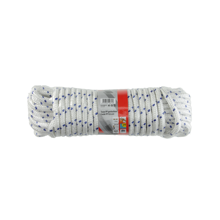 Afbeelding laden in galerijviewer, Mack 1013979 - pp gevlochten wit blauw streng12mm 15m | 5 stuks