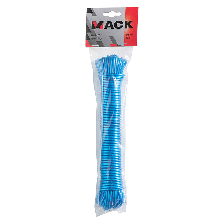 Afbeelding laden in galerijviewer, Mack 1014009 - waslijndraad pp blauw streng 3mm 30m | 5 stuks
