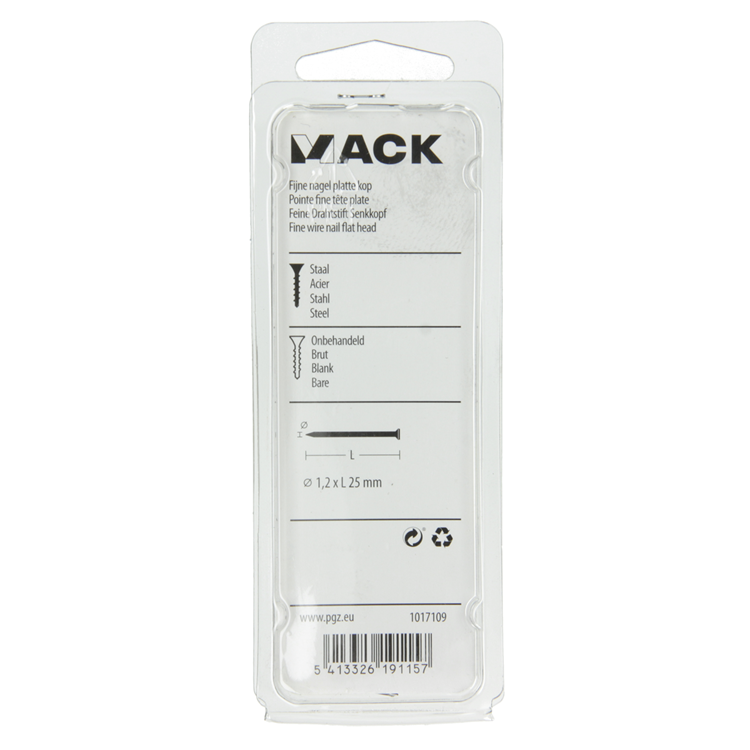 Chargez l'image dans la visionneuse de la galerie, Mack 1017109 - fijne nagel platte kop 85 gr 1,2 x 25 mm | 5 stuks
