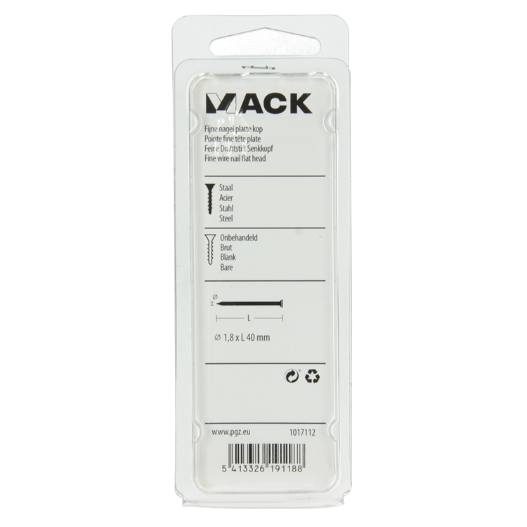 Chargez l'image dans la visionneuse de la galerie, Mack 1017112 - fijne nagel platte kop 85 gr 1,8 x 40 mm | 5 stuks