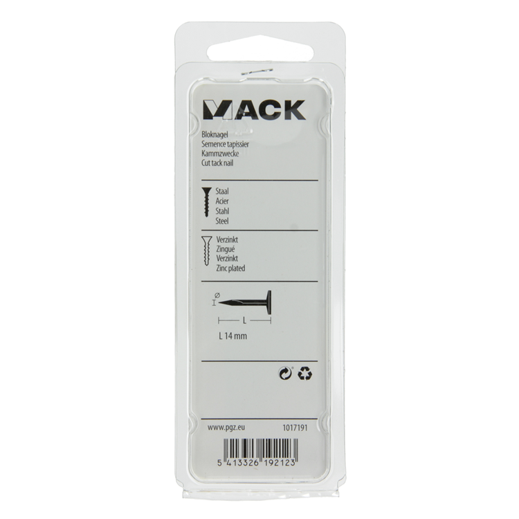 Afbeelding laden in galerijviewer, Mack 1017191 - bloknagel staal verzinkt 50 gr14 mm | 10 stuks