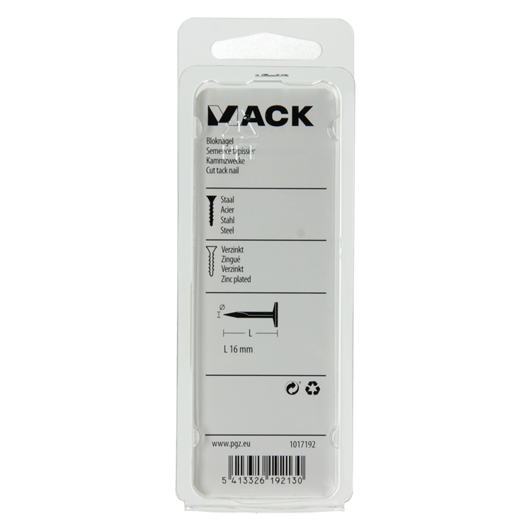 Afbeelding laden in galerijviewer, Mack 1017192 - bloknagel staal verzinkt 50 gr16 mm | 10 stuks