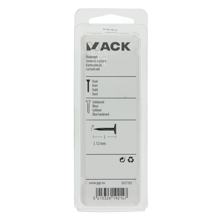 Afbeelding laden in galerijviewer, Mack 1017193 - bloknagel staal geblauwd 50 gr12 mm | 10 stuks