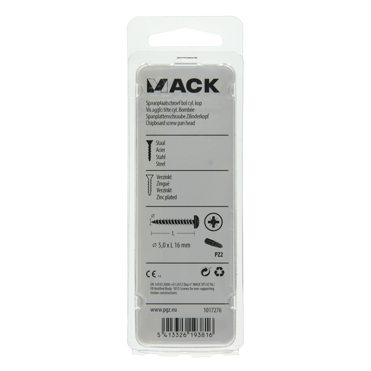 Chargez l'image dans la visionneuse de la galerie, Mack 1017276 - spaanplaatschroef cylkop geelverz.25 st 5,0 x 16 mm | 10 stuks