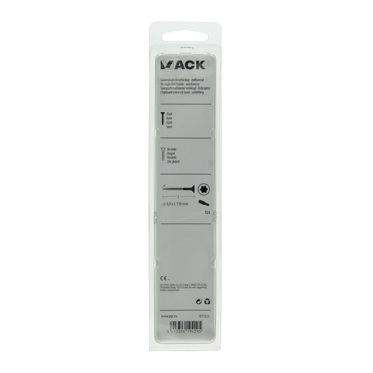 Afbeelding laden in galerijviewer, Mack 1017323 - spaanplschr.vzkop-zelfb. geelverz. 4 st 6,0 x 150 mm | 5 stuks