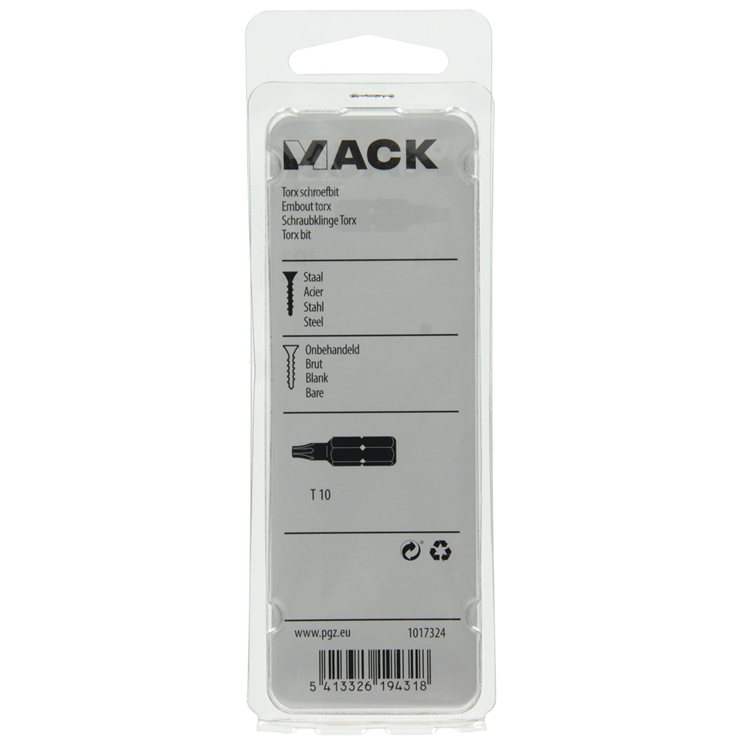 Afbeelding laden in galerijviewer, Mack 1017324 - torx schroefbit staal onbehandeld 2 st t 10 | 10 stuks