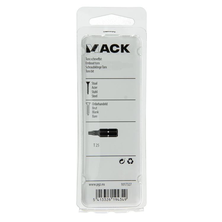 Afbeelding laden in galerijviewer, Mack 1017327 - torx schroefbit staal onbehandeld 2 st t 25 | 10 stuks