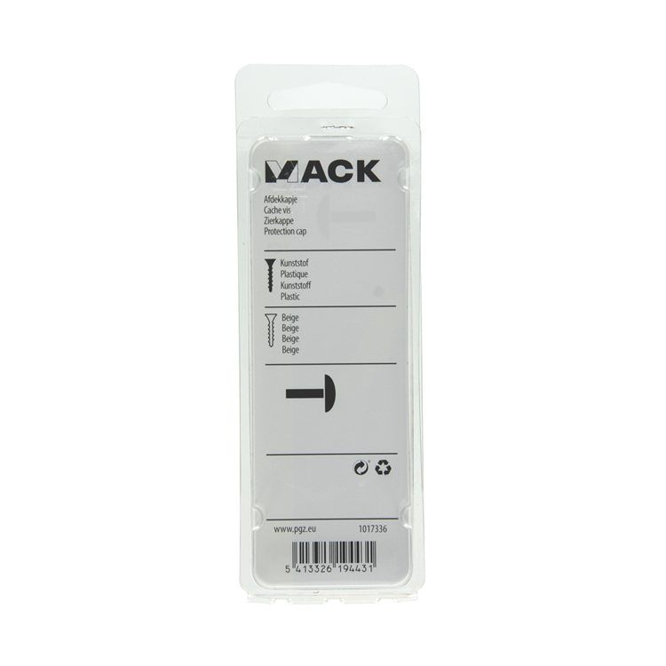 Afbeelding laden in galerijviewer, Mack 1017336 - afdekkapje kunststof beige 40 st | 10 stuks