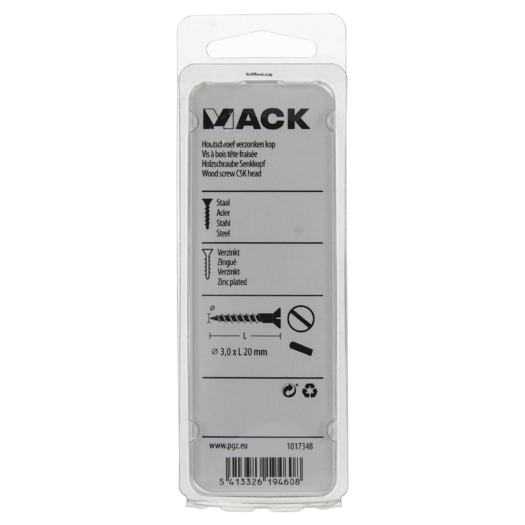 Afbeelding laden in galerijviewer, Mack 1017348 - houtschroef verzonken kop verz28 st 3,0 x 20 mm | 10 stuks