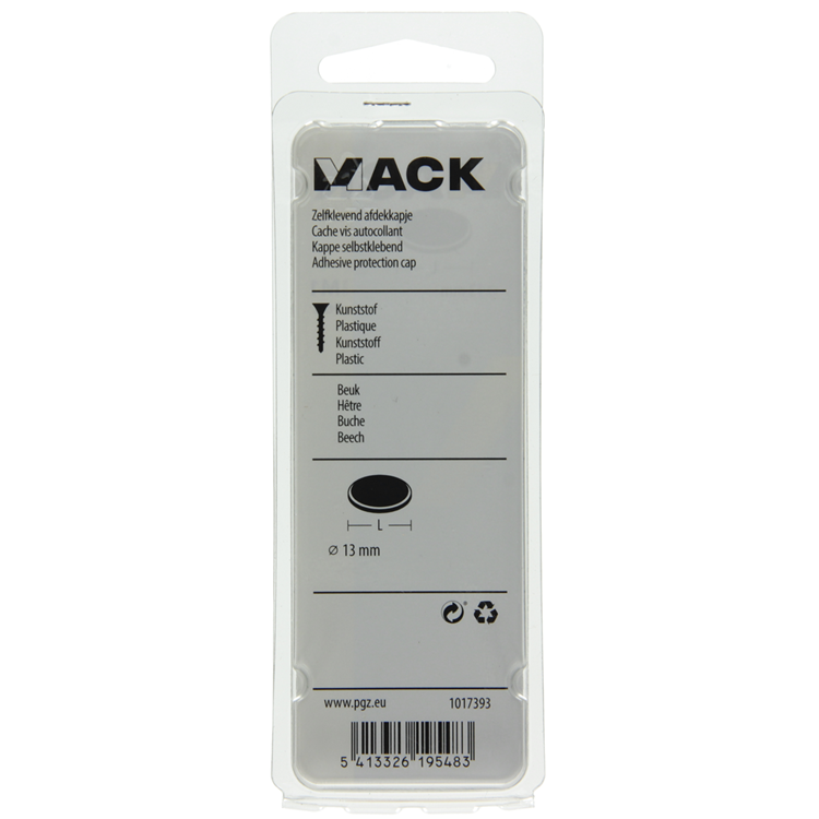 Afbeelding laden in galerijviewer, Mack 1017393 - zelfklevend afdekkapje kunst.beuk 96st 13 mm | 10 stuks