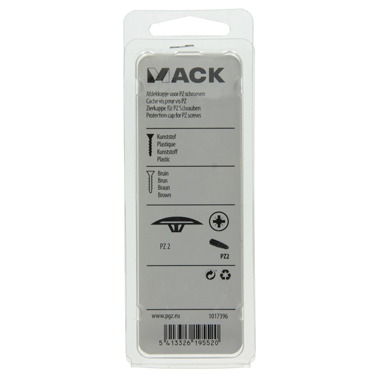 Afbeelding laden in galerijviewer, Mack 1017396 - afdekkapje vr pz schr.kunst. bruin 40 st pz 2 | 10 stuks