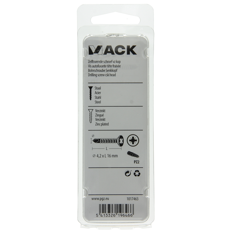 ギャラリービューアに画像をロードする, Mack 1017463 - zelfborende schroef vz kop verz. 28 st 4,2 x 16 mm | 10 stuks