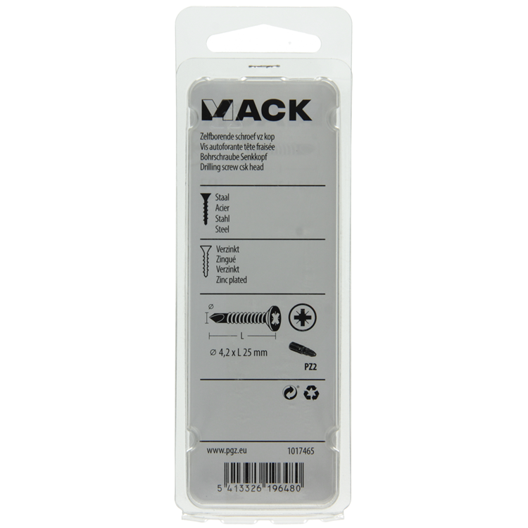 Laden Sie das Bild in Galerie -Viewer, Mack 1017465 - zelfborende schroef vz kop verz. 24 st 4,2 x 25 mm | 10 stuks