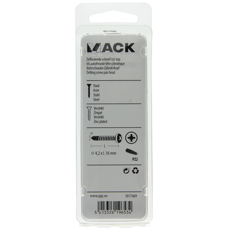 Chargez l'image dans la visionneuse de la galerie, Mack 1017469 - zelfborende schroef cyl. kop verz. 28st 4,2 x 16 mm | 10 stuks