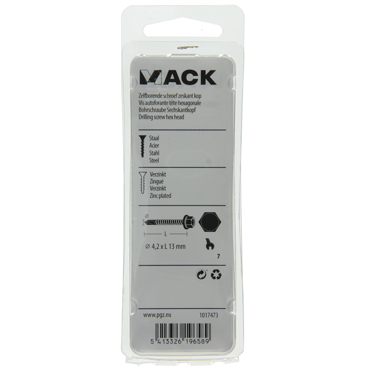 Afbeelding laden in galerijviewer, Mack 1017473 - zelfborende schroef zesk.kop verz. 30st 4,2 x 13 mm | 10 stuks