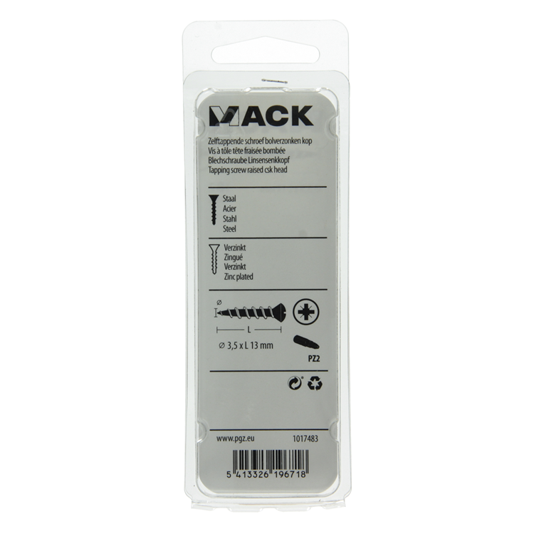 Afbeelding laden in galerijviewer, Mack 1017483 - zelftappende schroef bvk verz.30 st 3,5 x 13 mm | 10 stuks