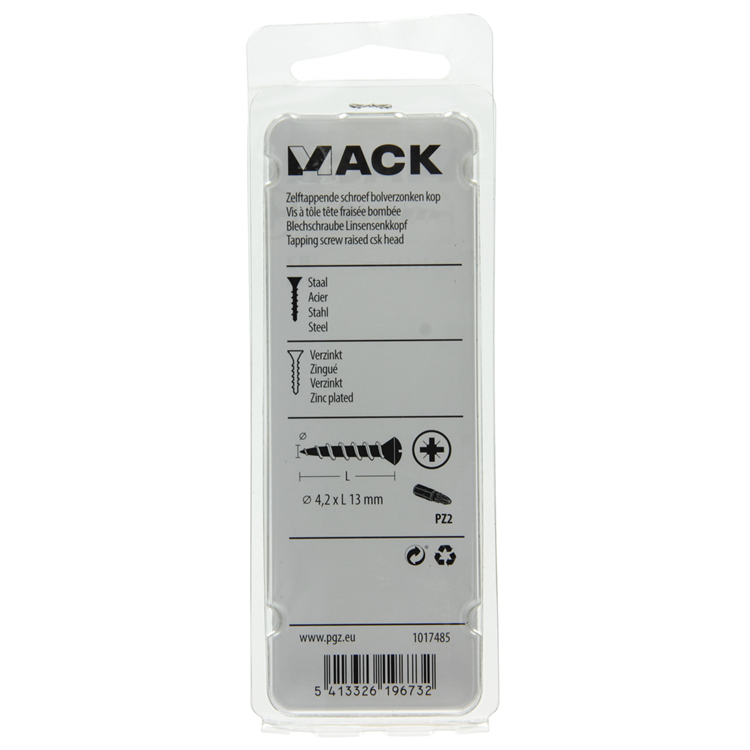 Afbeelding laden in galerijviewer, Mack 1017485 - zelftappende schroef bvk verz.24 st 4,2 x 13 mm | 10 stuks