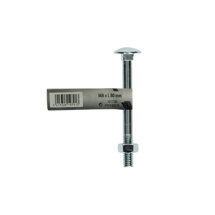 Afbeelding laden in galerijviewer, Mack 1017584 - houtbout + moer staal verzinkt1 st m8 x 80 mm | 10 stuks