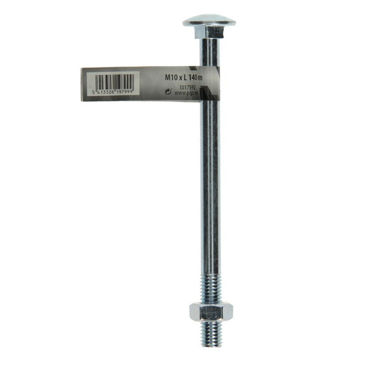 Afbeelding laden in galerijviewer, Mack 1017592 - houtbout + moer staal verzinkt1 st m10 x 140 mm | 10 stuks