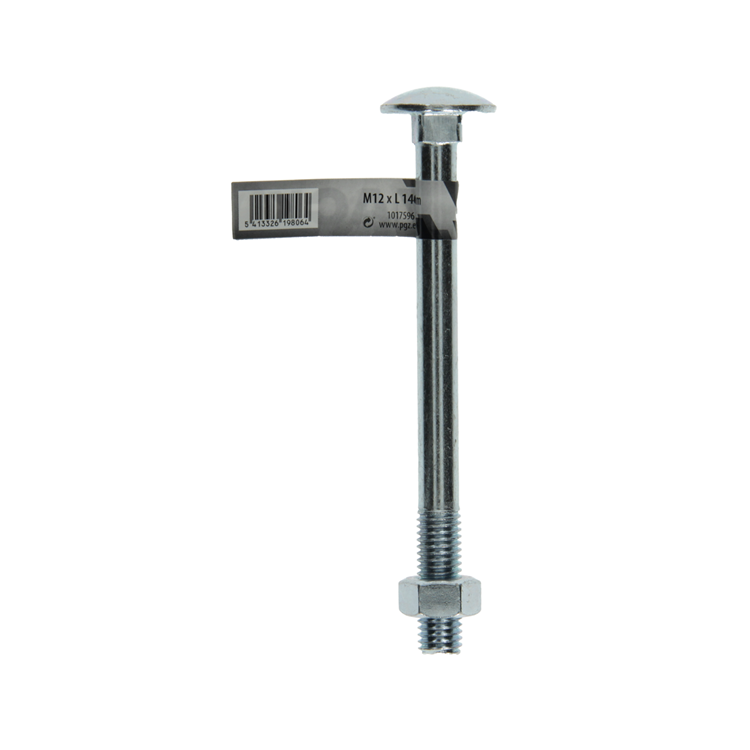 Laden Sie das Bild in Galerie -Viewer, Mack 1017596 - houtbout + moer staal verzinkt1 st m12 x 140 mm | 10 stuks