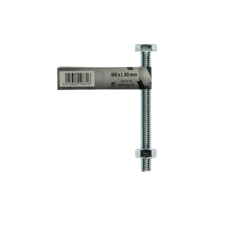 Laden Sie das Bild in Galerie -Viewer, Mack 1017618 - tapbout + moer staal verzinkt 1 st m8 x 80 mm | 10 stuks