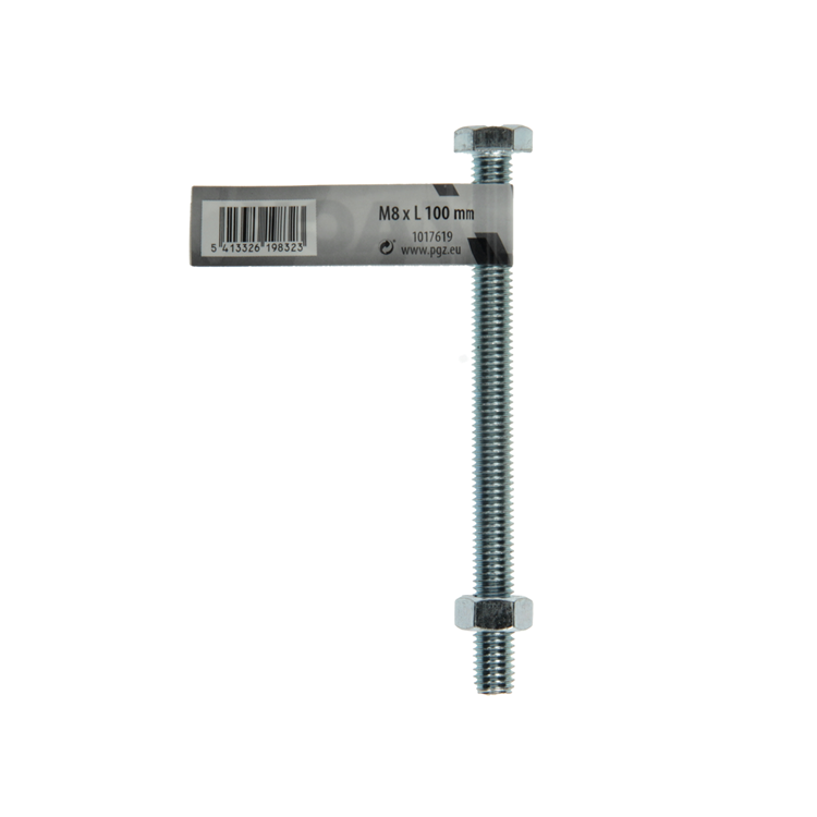 Afbeelding laden in galerijviewer, Mack 1017619 - tapbout + moer staal verzinkt 1 st m8 x 100 mm | 10 stuks