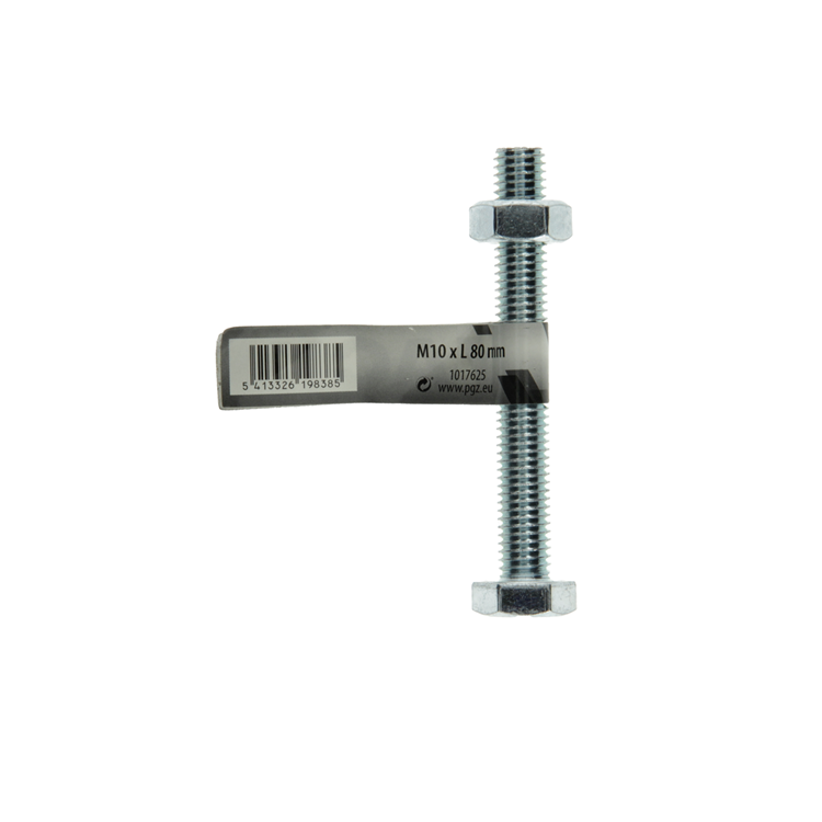 Afbeelding laden in galerijviewer, Mack 1017625 - tapbout + moer staal verzinkt 1 st m10 x 80 mm | 10 stuks