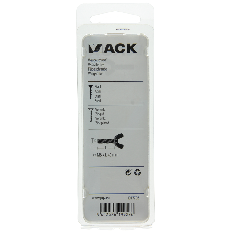 Afbeelding laden in galerijviewer, Mack 1017703 - vleugelschroef geelverzinkt 2 st m8 x 40 mm | 10 stuks