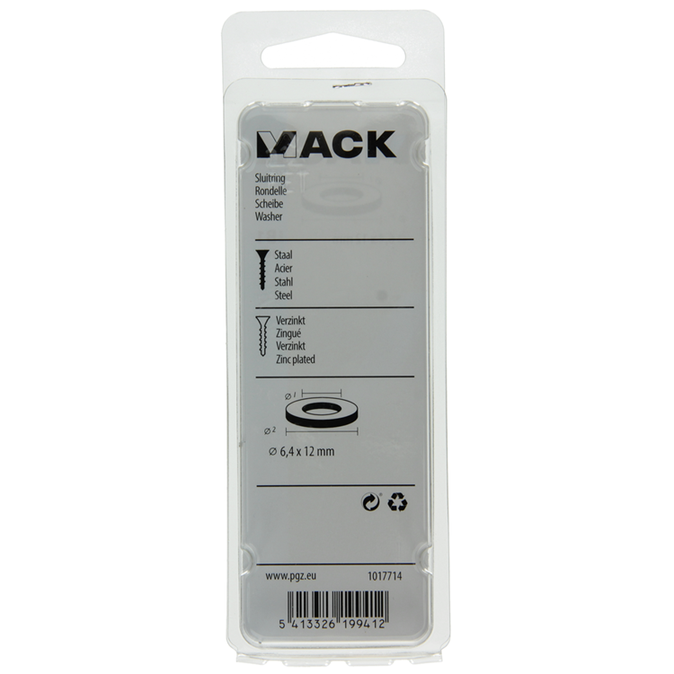 Afbeelding laden in galerijviewer, Mack 1017714 - sluitring staal verzinkt 40 st 6,4 x 12 mm | 10 stuks