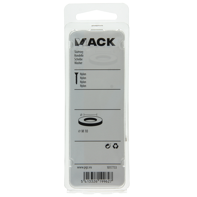 ギャラリービューアに画像をロードする, Mack 1017733 - sluitring nylon 5 st m10 | 10 stuks