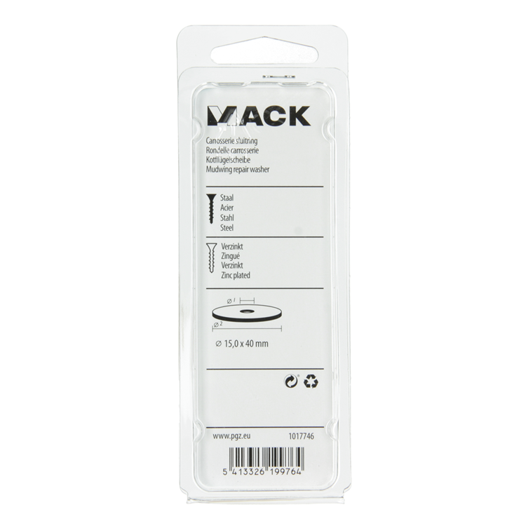 Laden Sie das Bild in Galerie -Viewer, Mack 1017746 - carrosserie sluitring verzinkt6 st 15,0 x 40 mm | 5 stuks