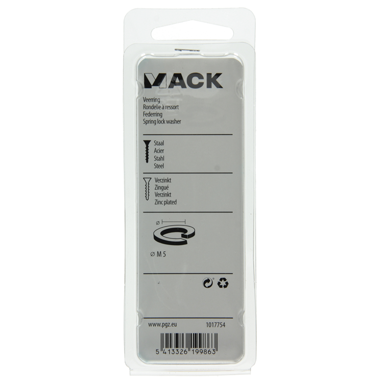 Afbeelding laden in galerijviewer, Mack 1017754 - veerring staal verz. 50st m5 | 10 stuks