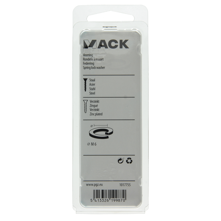 Afbeelding laden in galerijviewer, Mack 1017755 - veerring staal verz. 40st m6 | 10 stuks