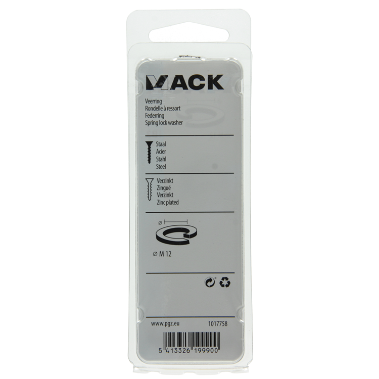 Afbeelding laden in galerijviewer, Mack 1017758 - veerring staal verzinkt 12 st m 12 | 10 stuks