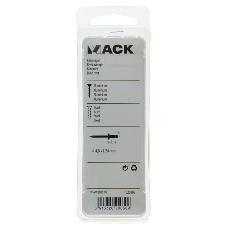 Afbeelding laden in galerijviewer, Mack 1020308 - 13 blindnieten alu 4,8x24mm | 5 stuks