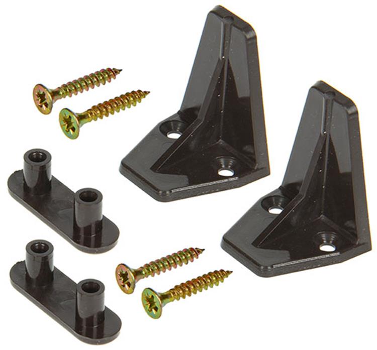 Afbeelding laden in galerijviewer, Mack 1010115 - 2 stoothaken trapezium voor rolluik bruin 42mm | 10 stuks