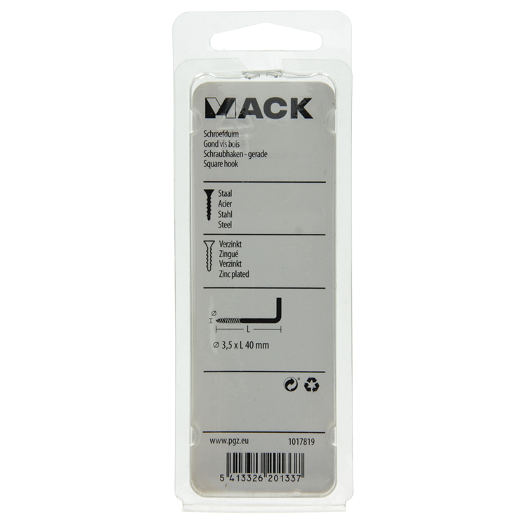 Afbeelding laden in galerijviewer, Mack 1017819 - schroefduim staal verzinkt 10 st 3,5 x 40 mm | 10 stuks