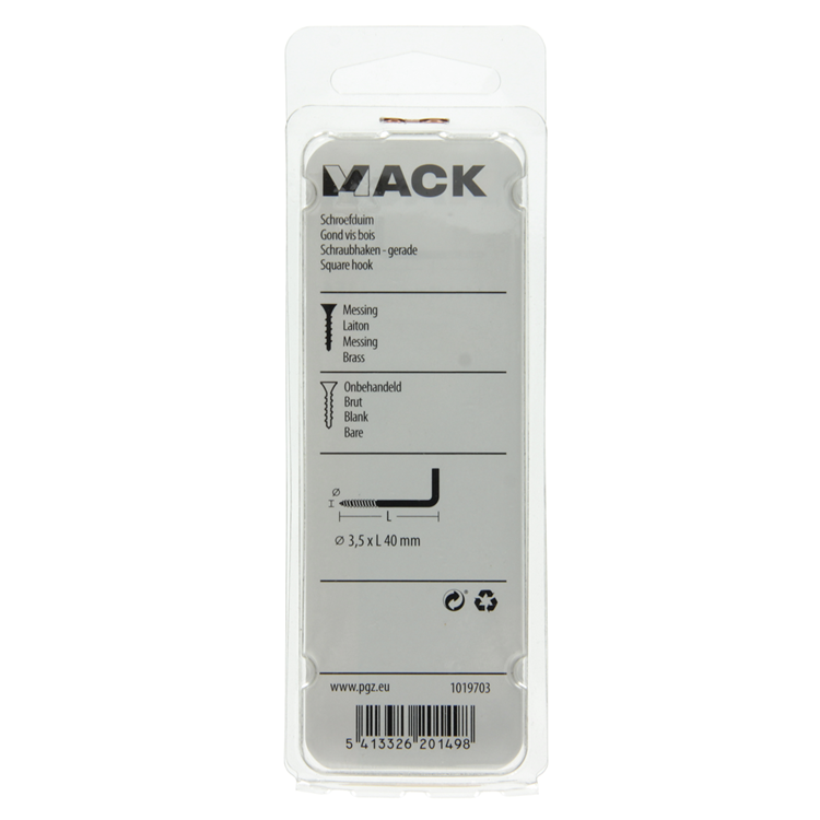 Afbeelding laden in galerijviewer, Mack 1019703 - schroefduim messing 3st 3,5 x 40mm | 10 stuks