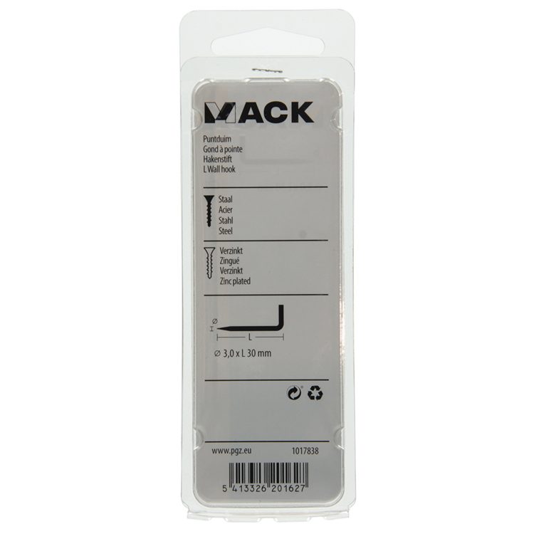 Afbeelding laden in galerijviewer, Mack 1017838 - puntduim staal verzinkt 16 st 3,0 x 30 mm | 10 stuks