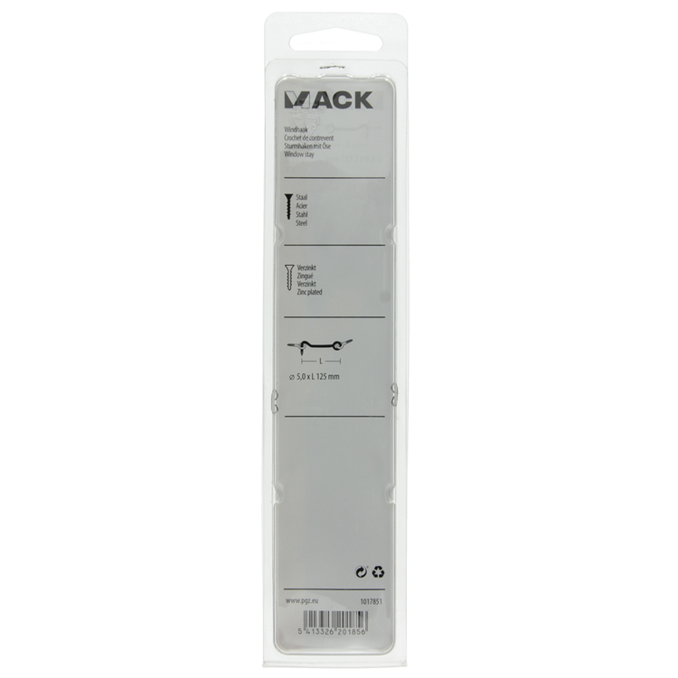 Afbeelding laden in galerijviewer, Mack 1017851 - windhaak staal verzinkt 2 st 5,0 x 125 mm | 5 stuks