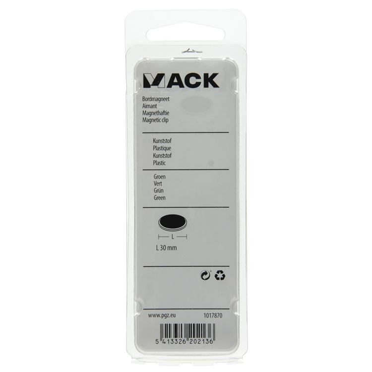 Afbeelding laden in galerijviewer, Mack 1017870 - bordmagneet kunststof groen 4 st 30 mm | 10 stuks