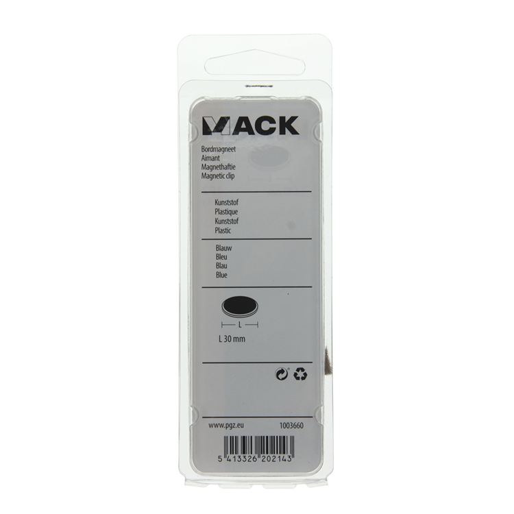 Afbeelding laden in galerijviewer, Mack 1003660 - bordmagneet kunststof blauw 4st 30 mm | 10 stuks
