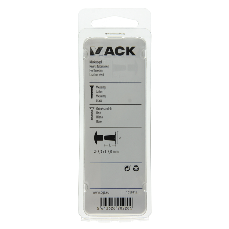 Afbeelding laden in galerijviewer, Mack 1019714 - klinknagel messing 11 st 3,3 x 7,0mm | 10 stuks