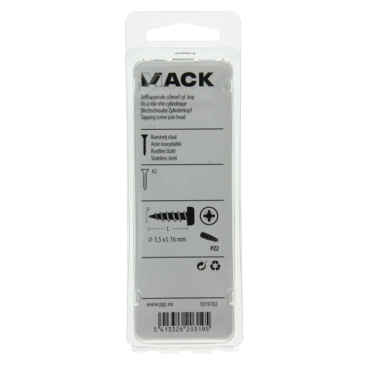 Chargez l'image dans la visionneuse de la galerie, Mack 1019782 - zelftappende schroef cyl.kop a2 13 st 3,5 x 16 mm | 10 stuks