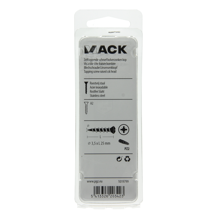 Afbeelding laden in galerijviewer, Mack 1019799 - zelftappende schroef bolvz.kopa2 10st 3,5 x 25 mm | 10 stuks