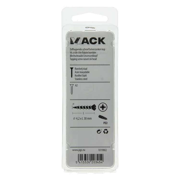Afbeelding laden in galerijviewer, Mack 1019802 - zelftappende schroef bolvz.kopa2 6st 4,2 x 38 mm | 10 stuks