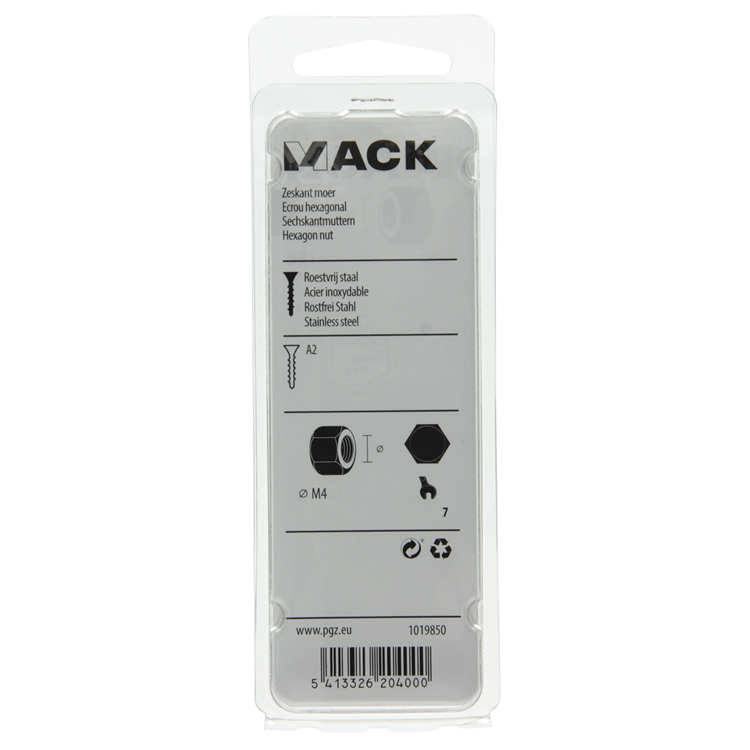 Chargez l'image dans la visionneuse de la galerie, Mack 1019850 - zeskantmoer inox a2 18 st m4 | 10 stuks