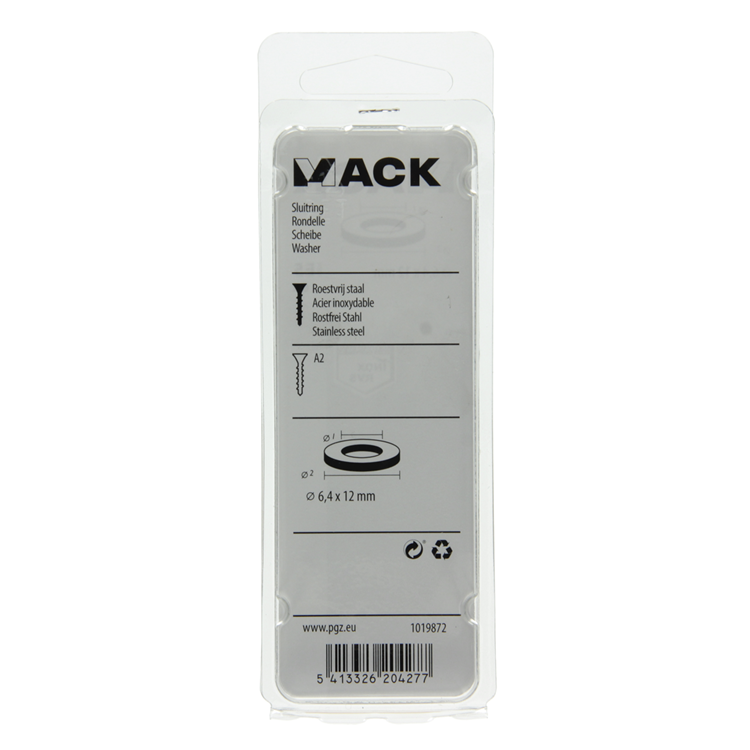 Afbeelding laden in galerijviewer, Mack 1019872 - sluitring inox a2 16 st m6 | 10 stuks