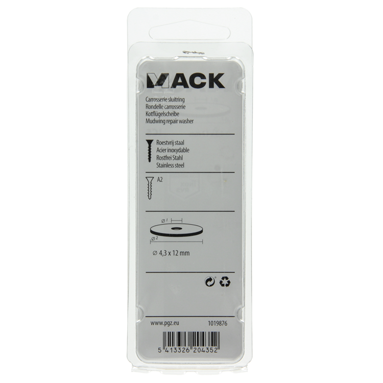 Afbeelding laden in galerijviewer, Mack 1019876 - carrosserie sluitring inox a2 12 st 4,3x12 | 10 stuks